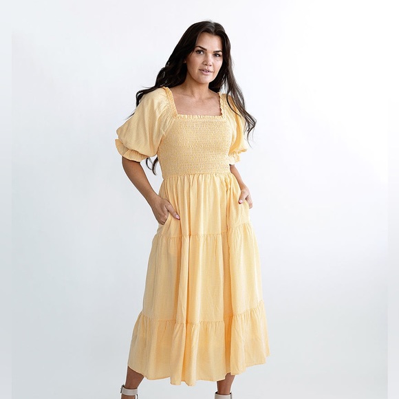 Polagram Yellow Ribbed Sun Dress - Picture 4 of 4
